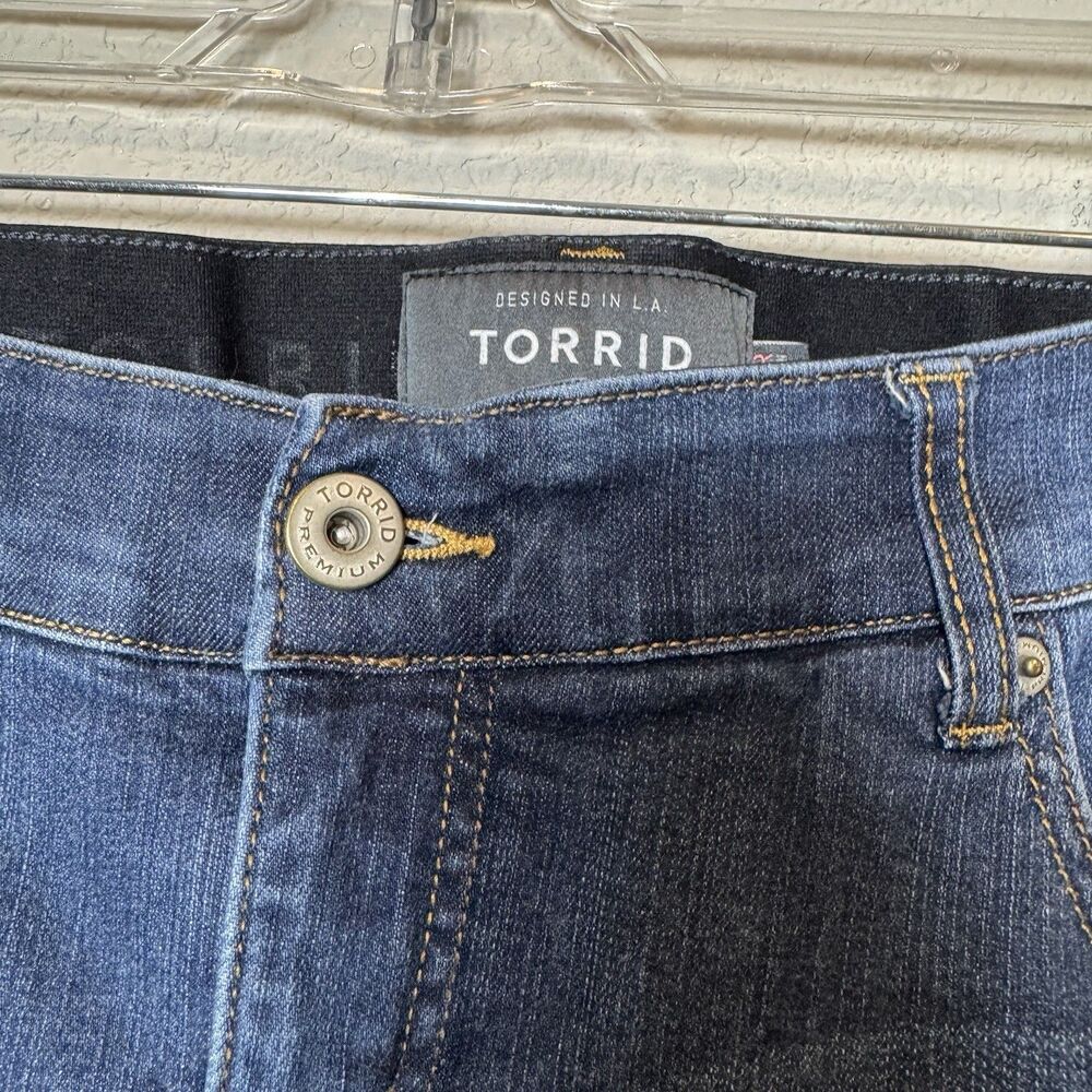 Torrid Bombshell Skinny Distressed Jeans Western Beach Cowgirl Plus Size 18R - Picture 3 of 10